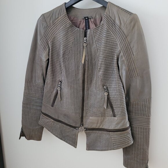 ImprovD Lamb Leather Moto Jacket - Picture 1 of 16